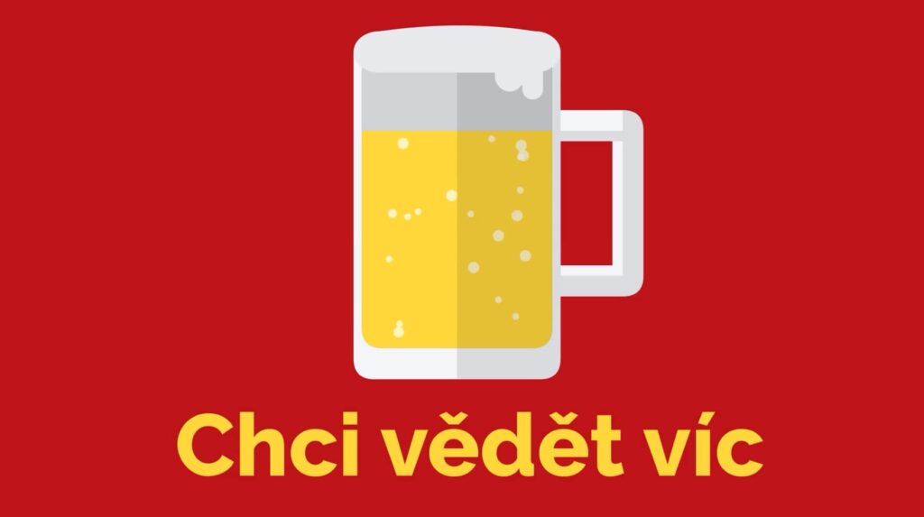 Animovaný obrázek s červeným pozadím. V popředí je pohár s pivem, na kterém je pěna a bublinky. Nad obrázkem je nadpis ALKOHOL