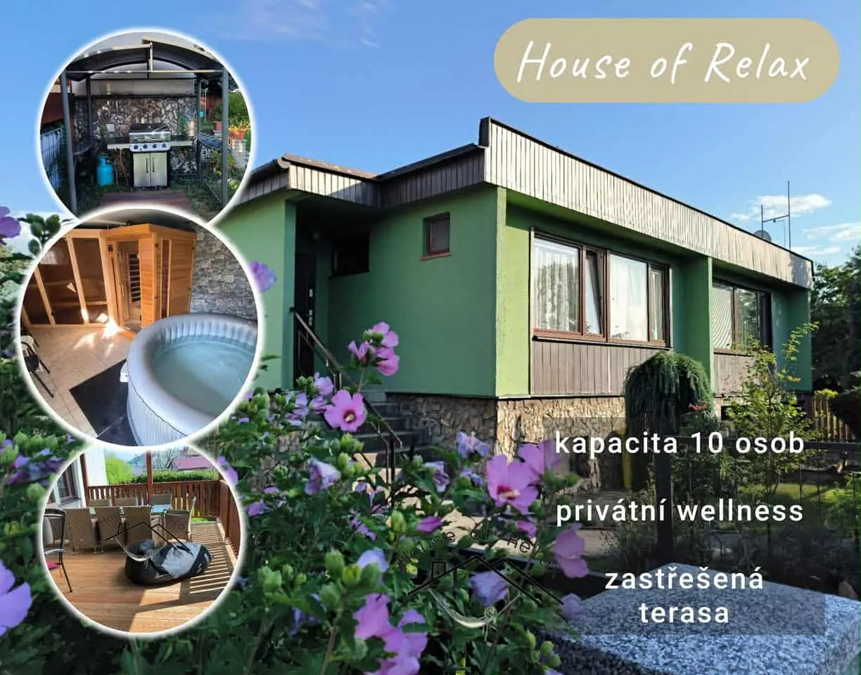 Interiér a vybavení House of Relax – ubytování s vířivkou, saunou a bazénem u Kladrub nad Labem